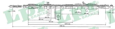 Тросик, cтояночный тормоз LPR C0320B