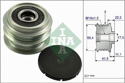 Ģeneratora brīvgaitas mehānisms Schaeffler INA 535 0269 10