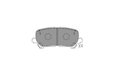 Bremžu uzliku kompl., Disku bremzes KAVO PARTS KBP-2072