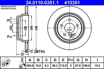 Тормозной диск ATE 24.0110-0351.1