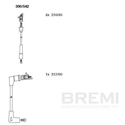 Augstsprieguma vadu komplekts BREMI 300/542