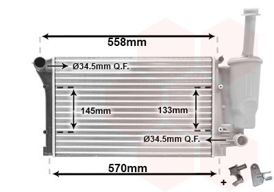Radiators, Motora dzesēšanas sistēma VAN WEZEL 17002291