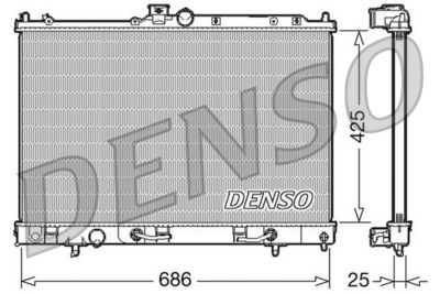 Радиатор, охлаждение двигателя DENSO DRM45027