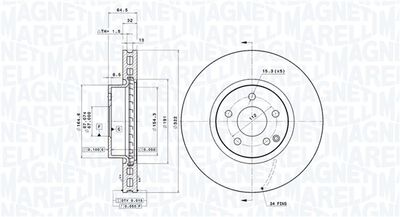 Тормозной диск MAGNETI MARELLI 360406109401