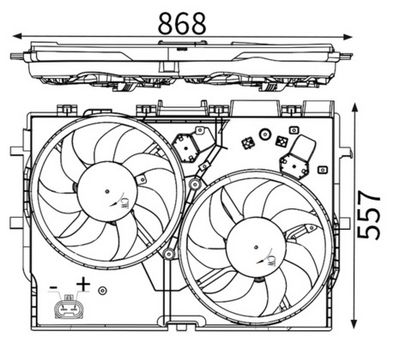 Вентилятор, охлаждение двигателя MAHLE CFF 228 000S