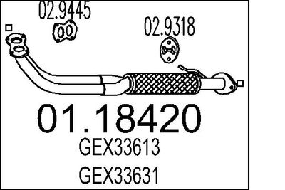 Труба выхлопного газа MTS 01.18420