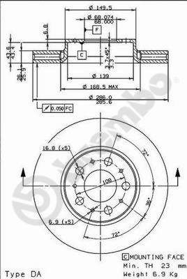 Bremžu diski BREMBO 09.8633.75