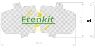 Pretčīkstēšanas plēve, Bremžu uzlikas FRENKIT 940224