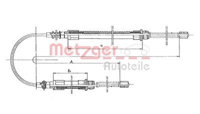 Тросик, cтояночный тормоз METZGER 1171.1