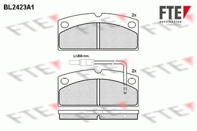 Bremžu uzliku kompl., Disku bremzes FTE 9011078