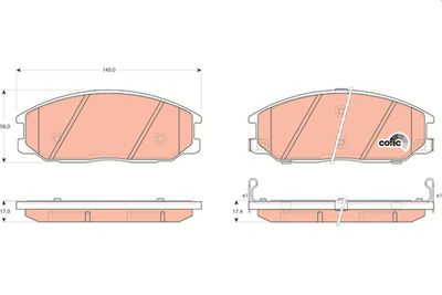 Комплект тормозных колодок, дисковый тормоз TRW GDB3297