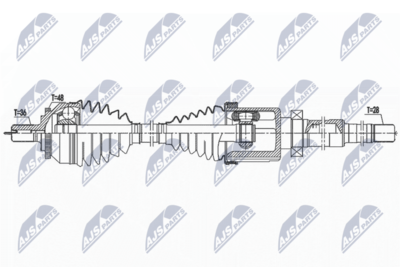 Приводной вал NTY NPW-VV-142