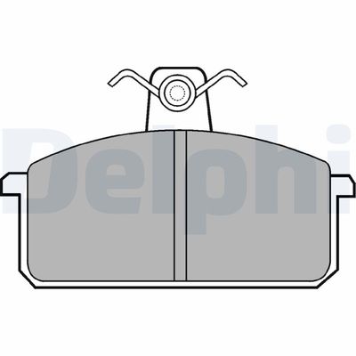 Комплект тормозных колодок, дисковый тормоз DELPHI LP305