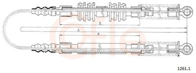 Тросик, cтояночный тормоз COFLE 92.1261.1