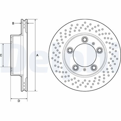 Bremžu diski DELPHI BG4769C