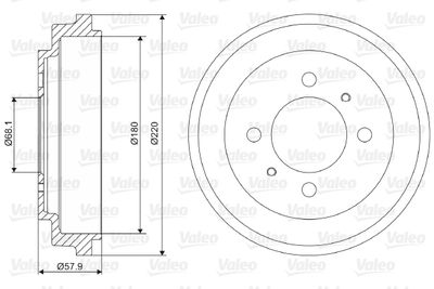 Тормозной барабан VALEO 237061