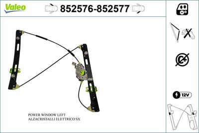 Стеклоподъемник VALEO 852576