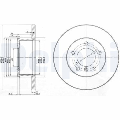 Тормозной диск DELPHI BG2556