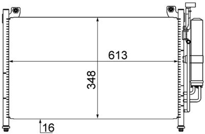 Конденсатор, кондиционер MAHLE AC 609 000S