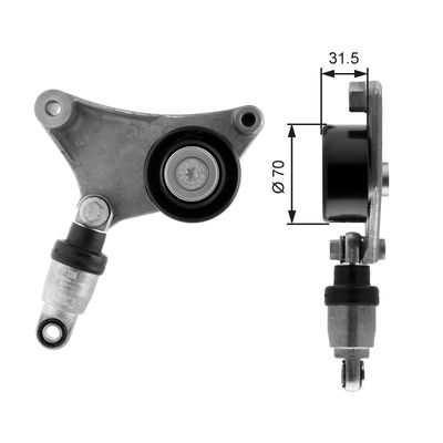 Siksnas spriegotājs, Ķīļsiksna GATES T38216