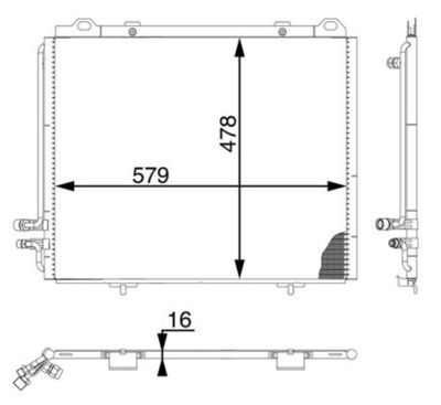 Конденсатор, кондиционер MAHLE AC 196 000S