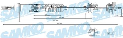 Трос, управление сцеплением SAMKO C0340C