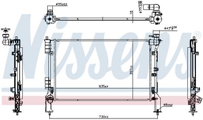 Radiators, Motora dzesēšanas sistēma NISSENS 607322