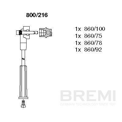 Augstsprieguma vadu komplekts BREMI 800/216