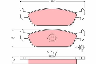 Комплект тормозных колодок, дисковый тормоз TRW GDB3112