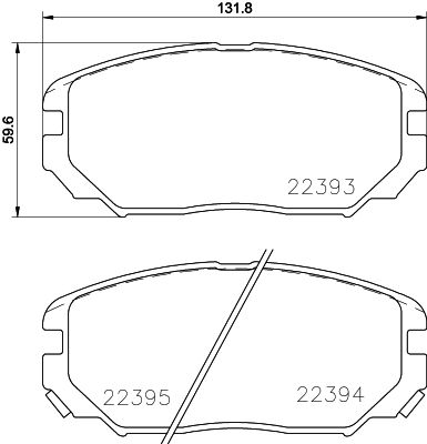Bremžu uzliku kompl., Disku bremzes HELLA PAGID 8DB 355 024-891