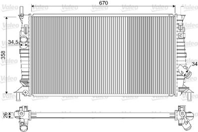 Radiators, Motora dzesēšanas sistēma VALEO 733254