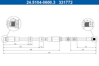 Тормозной шланг ATE 24.5104-0600.3