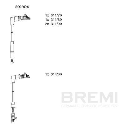 Комплект проводов зажигания BREMI 300/404