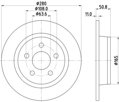 Bremžu diski HELLA PAGID 8DD 355 133-741