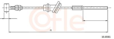 Тросик, cтояночный тормоз COFLE 92.10.8581
