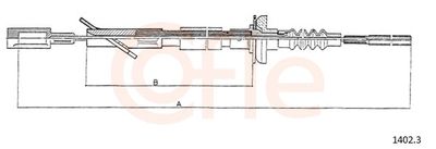 Трос, управление сцеплением COFLE 1402.3