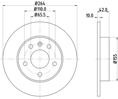 Bremžu diski HELLA PAGID 8DD 355 106-111