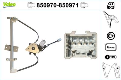 Стеклоподъемник VALEO 850970
