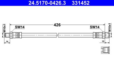 Тормозной шланг ATE 24.5170-0426.3