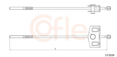Тросик, cтояночный тормоз COFLE 92.17.0324