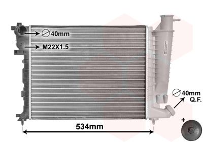 Radiators, Motora dzesēšanas sistēma VAN WEZEL 09002059