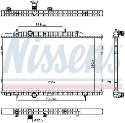 Radiators, Motora dzesēšanas sistēma NISSENS 606405