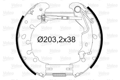 Bremžu loku komplekts VALEO 554887