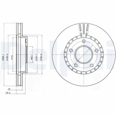 Bremžu diski DELPHI BG4323