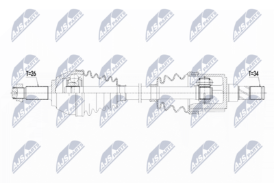 Приводной вал NTY NPW-BM-125