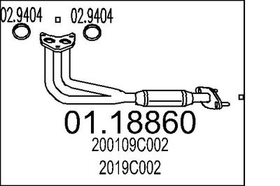 Труба выхлопного газа MTS 01.18860