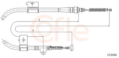 Тросик, cтояночный тормоз COFLE 17.0334