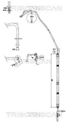Гидравлический шланг, рулевое управление TRISCAN 8516 16037