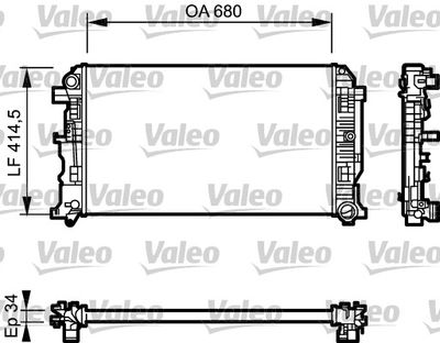 Radiators, Motora dzesēšanas sistēma VALEO 734928