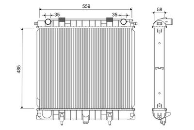 Радиатор, охлаждение двигателя VALEO 734735